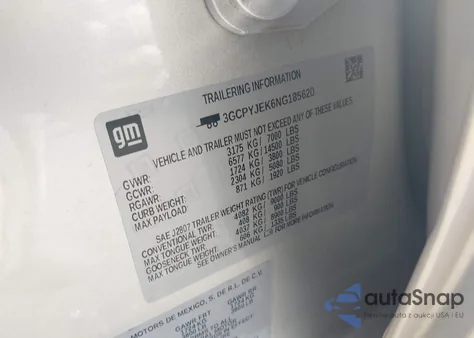 2022 Chevrolet Silverado 1500 Ltd 4Wd Short Bed Lt With 2Fl from USA, damaged, VIN 3GCPYJEK6NG185620